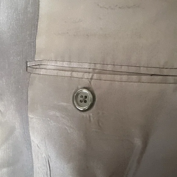 Vintage Loro Piana Mens Blazer Navy Blue Stripe Wool Suit Jacket Sport Coat 44L - Picture 8 of 14